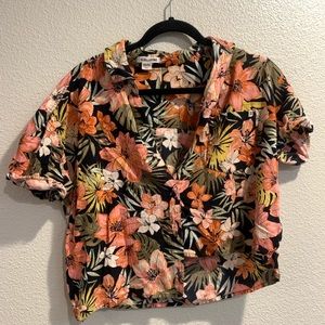 Billabong Cropped Hawaiian Button-Up